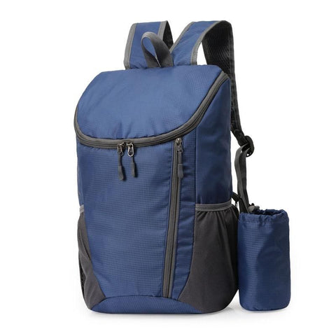 Sports Backpack Foldable Water Resistant Lightweight Bag for Camping Hiking Travel-Grey
