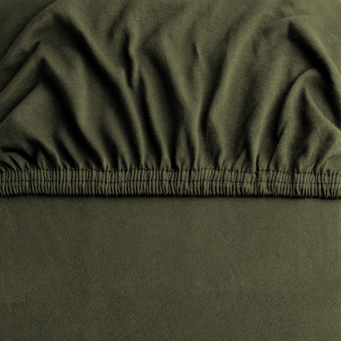 Hotel Quality Fitted sheets - 2 Piece Fitted sheets  -Breathable Bedding - Wrinkle, Fade, Stain Resistant- 26inch/40cm Deep Pocket Fitted Bed Sheet-Wrinkle and Fade Resistant,(Olive green,King)