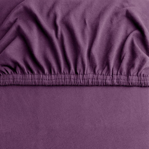 Hotel Quality Fitted sheets - 2 Piece Fitted sheets  -Breathable Bedding - Wrinkle, Fade, Stain Resistant- 26inch/40cm Deep Pocket Fitted Bed Sheet-Wrinkle and Fade Resistant,(Purple,King Single)