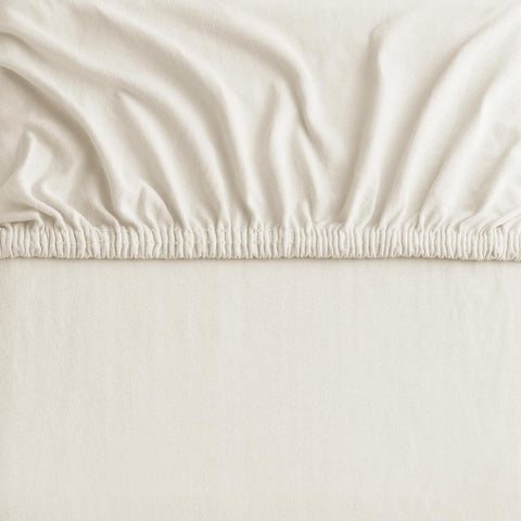 Hotel Quality Fitted sheets - 2 Piece Fitted sheets  -Breathable Bedding - Wrinkle, Fade, Stain Resistant- 26inch/40cm Deep Pocket Fitted Bed Sheet-Wrinkle and Fade Resistant,(Cream White,Queen)