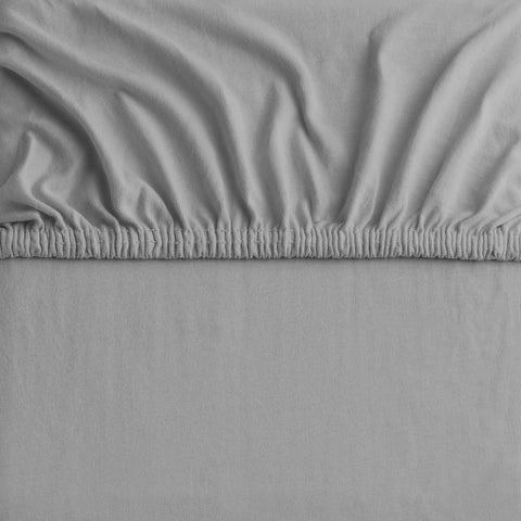Hotel Quality Fitted sheets - 2 Piece Fitted sheets  -Breathable Bedding - Wrinkle, Fade, Stain Resistant- 26inch/40cm Deep Pocket Fitted Bed Sheet-Wrinkle and Fade Resistant,(Grey,Single)