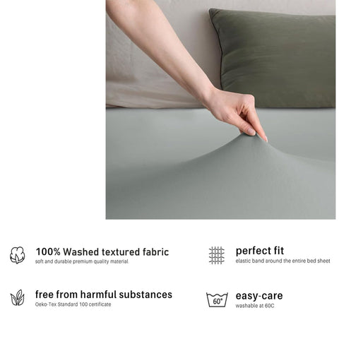 Hotel Quality Fitted sheets - 2 Piece Fitted sheets  -Breathable Bedding - Wrinkle, Fade, Stain Resistant- 26inch/40cm Deep Pocket Fitted Bed Sheet-Wrinkle and Fade Resistant,(Silver-gray,Single)