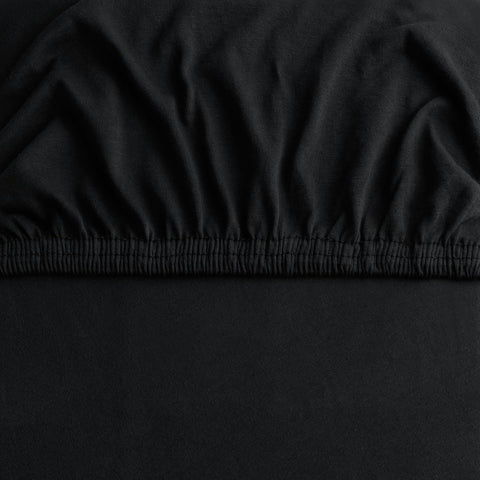 Hotel Quality Fitted sheets - 2 Piece Fitted sheets  -Breathable Bedding - Wrinkle, Fade, Stain Resistant- 26inch/40cm Deep Pocket Fitted Bed Sheet-Wrinkle and Fade Resistant,(Black,Super King)