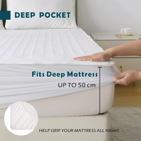 Electric Heated Mattress Pad Blanket with Dual Control & 9-Hour Auto Off & 9 Heat Settings, Preheat Functions, Overheat Protection, Machine Washable Fully Fitted Electric Sheet(Queen)