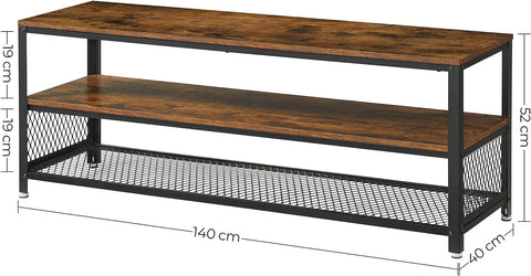 Industrial TV Stand 60 Inches, Rustic Brown