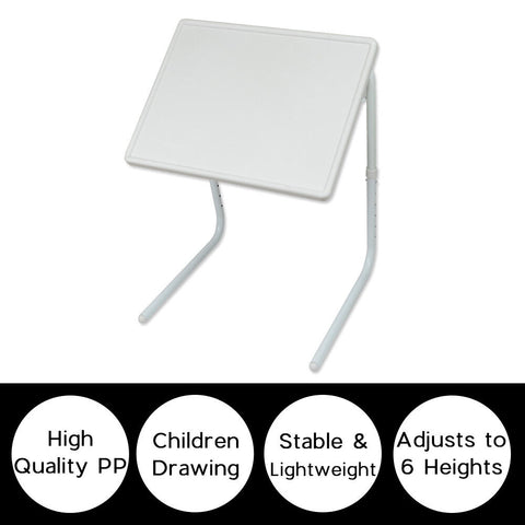 Adjustable Foldable Laptop Table Tray Steel MDF
