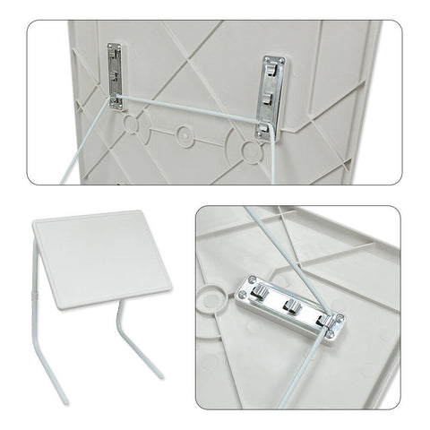 Adjustable Foldable Laptop Table Tray Steel MDF
