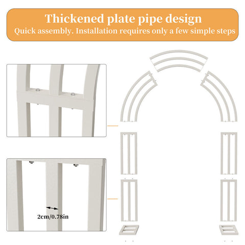 Metal Wedding Arch Garden Arbor Floral Stand Indoor/Outdoor