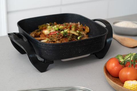 Stone Electric Fry Pan for Cooking, 7.2L Capacity, Non-Stick