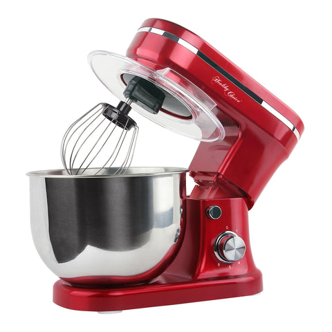 1200W Mix Master 5L Kitchen Stand (Red) w/ Bowl/ Whisk/ Beater
