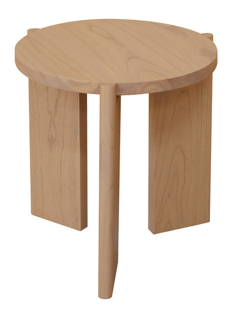 Apollo Round Solid Timber Side Table (Natural)
