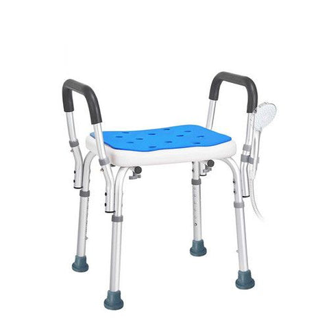 Adjustable Shower Chair Bath Seat Heavy Duty Bathtub Armrests Bench Bathroom