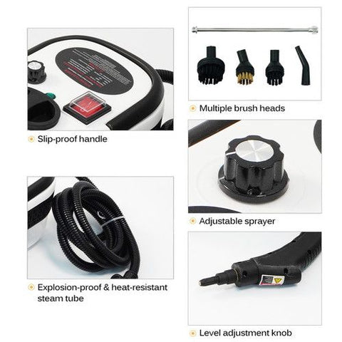 Steam Cleaner 3200W Portable Handheld High Pressure Steamer for Car Home Kitchen