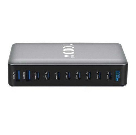 1000W GaN Fast Charging Station 10Ports USB&Type-C for iPhone, Laptops, MacBook