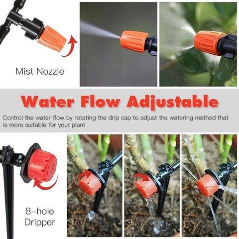 201X 50M Hose Garden Irrigation System Greenhouse Plant Watering DIY Micro Drip