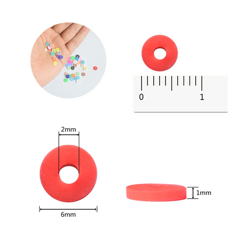 About 6113pcs Clay Heishi Beads Flat Bead Kit Bracelets Necklace Earrings Making