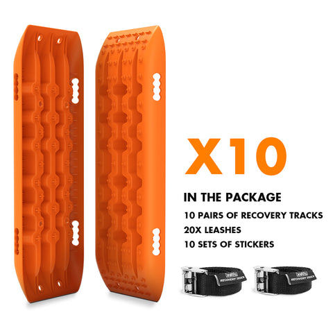 X-BULL 10 Pairs of Recovery tracks Boards Traction 10T Sand tracks/ Mud /Snow Gen 2.0