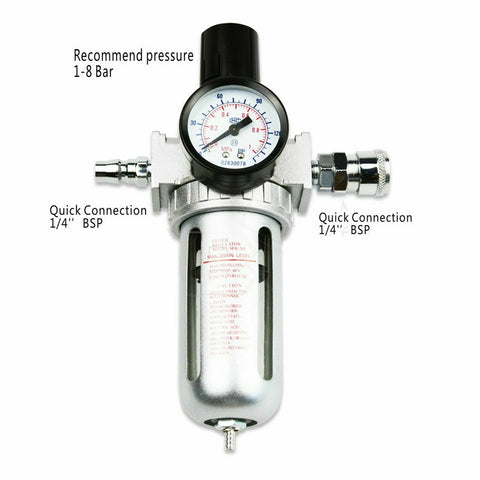 X-BULLAir Compressor Oil Moisture Water Filter Regulator Separator Mount fitting