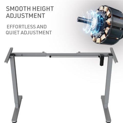 FORTIA Sit To Stand Up Standing Desk, 160x70cm, 72-118cm Electric Height Adjustable, Ergonomically Curved Edge, 50kg Rated, White Oak Style/Silver Frame