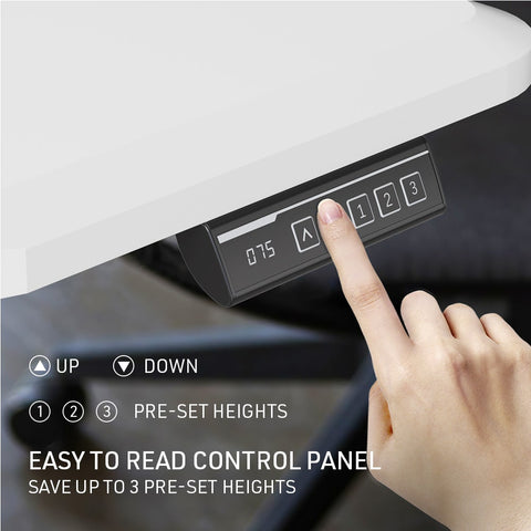 FORTIA Sit To Stand Up Standing Desk, 160x75cm, 72-118cm Electric Height Adjustable, Ergonomically Curved Edge, 50kg Rated, White/Silver Frame