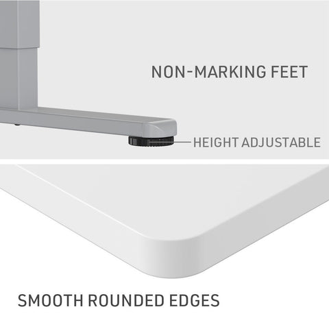 FORTIA Sit To Stand Up Standing Desk, 120x60cm, 72-118cm Electric Height Adjustable, 40kg Rated, White/Silver Frame