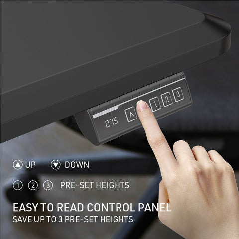 FORTIA Sit To Stand Up Standing Desk, 160x70cm, 72-118cm, Height Adjustable, 50kg Rated, Black/Silver Frame