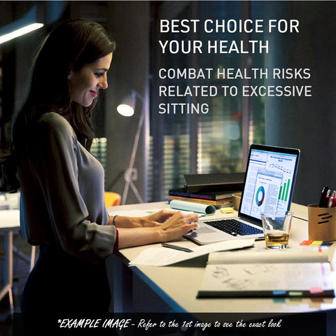 FORTIA Sit To Stand Up Standing Desk, 160x75cm, 72-118cm, Height Adjustable, 50kg Rated, Walnut Style/Silver Frame