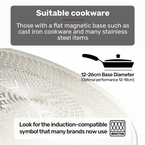 EUROCHEF Induction Cooktop, 2000W, 9 Heat Levels, Fast Electric Portable Cooker, Touch Controls