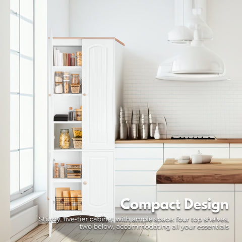 EKKIO Kitchen Storage Cabinet (White)