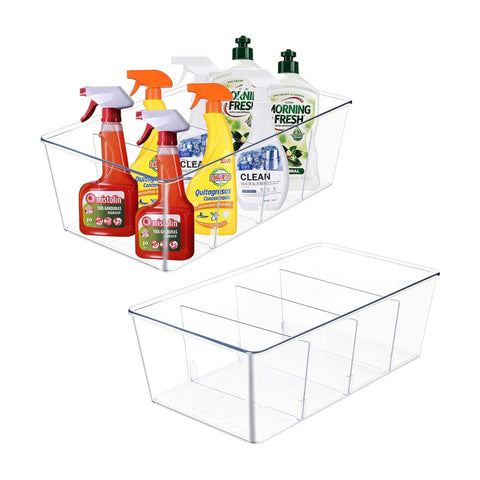 GOMINIMO 2 Pack Storage Bin with Divider GO-STB-103-HLT
