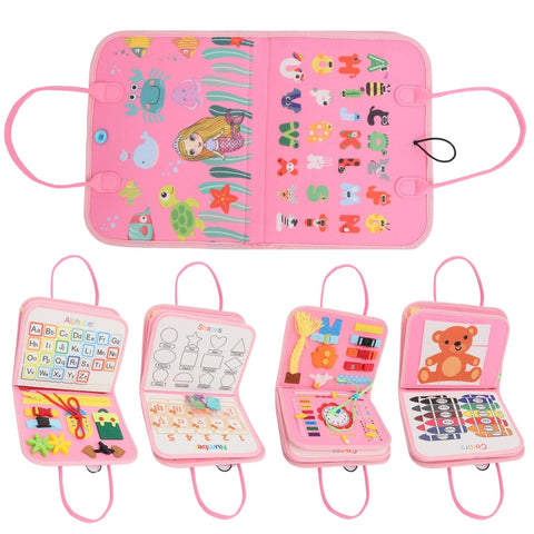 GOMINIMO Kids Busy Board Learning Toys (Pink) GO-BB-101-BF