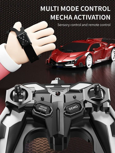 GOMINIMO Transform Car Robot Sport Car with Remote Control (Red) GO-TCR-104-FM