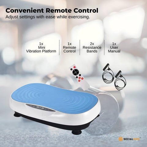 Social Hike Vibration Plate Machine Full Body Vibrating Exercise Platform Blue