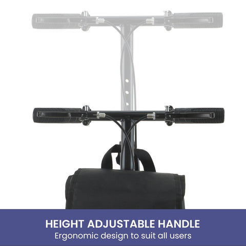 Orthonica Mobility Steel Knee Scooter Walker Steerable Ergonomic Foldable Scooter 10-inch Wheels Height Adjustable Steel Frame 136kg Weight Capacity