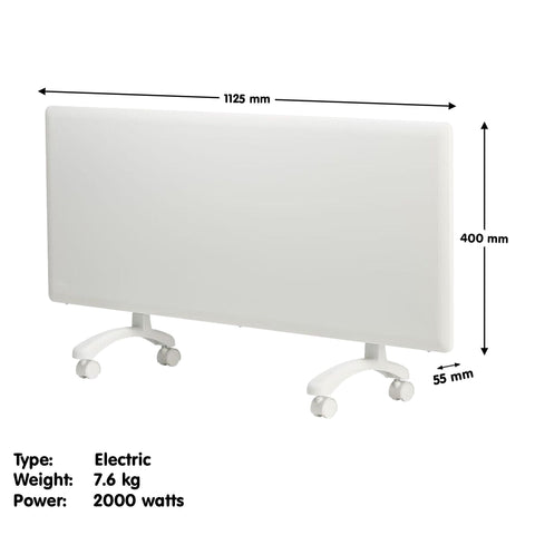 Nobo 2000W T2-NTL4T20 Electric Panel Heater with Timer Tilt Switch Silent Operation & Allergy-Free - Refurbished