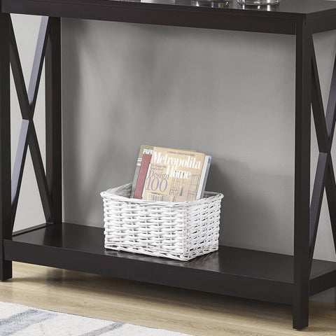 Sarantino Isla X-Frame Console Table in Black