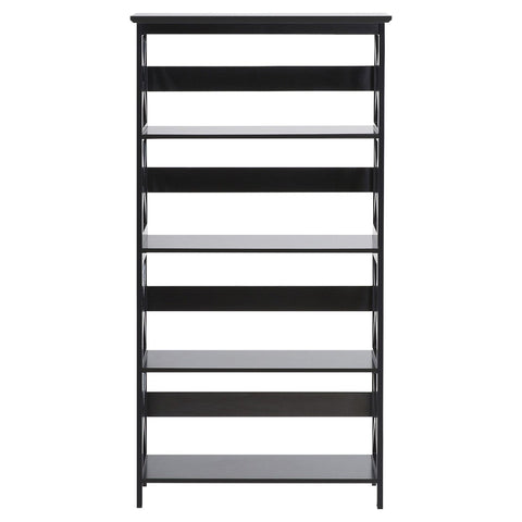 Sarantino Daphne 5-tier Cross Panel Bookshelf