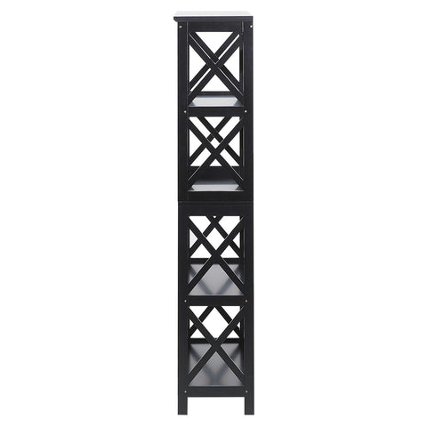 Sarantino Daphne 5-tier Cross Panel Bookshelf