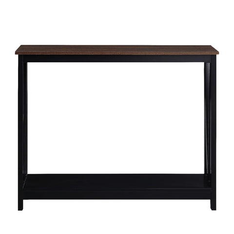 Sarantino Cielo 2-Tier Console Table Dark Walnut
