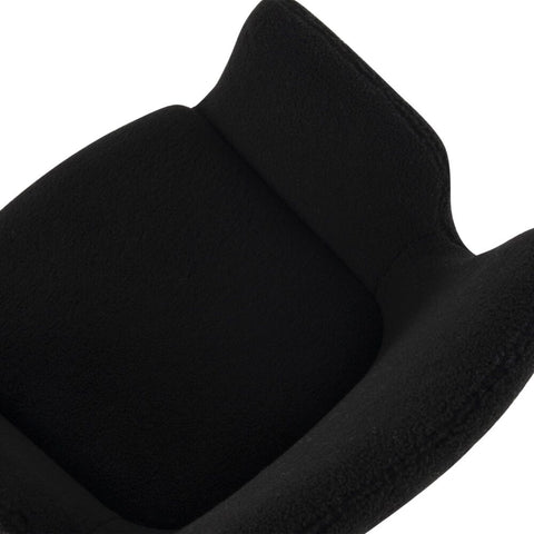 Charcoal Embrace Boucle – teddy Sherpa Fabric Armchair Set