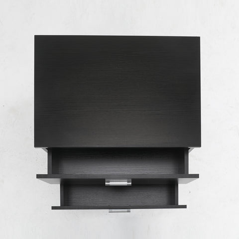 Bedside Table Side Storage Cabinet Nightstand Bedroom 2 Drawer Legs ETTA BLACK