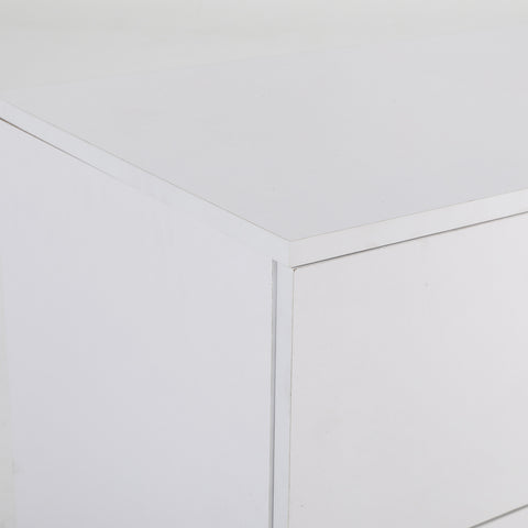 Bedside Table Side Storage Cabinet Nightstand Bedroom 2 Drawer Legs ETTA WHITE