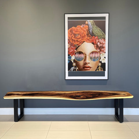 Bench seat or low set console table, hallway table Raintree Wood 1.8 Meter 180cm