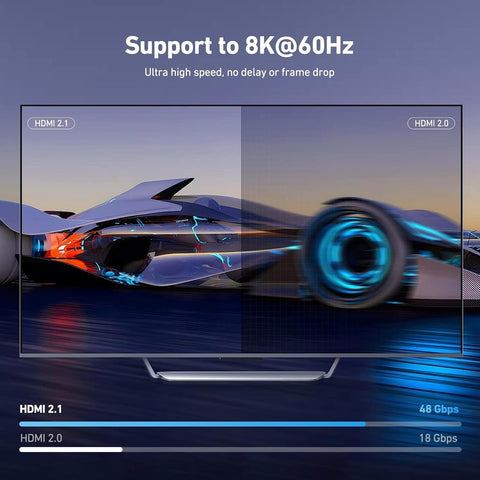 BENFEI 000355GY USB 3.0 HDMI KVM Switch(8K@60Hz) with 4 USB 3.0 Ports for 2 Computers Sharing Monitor Keyboard Mouse