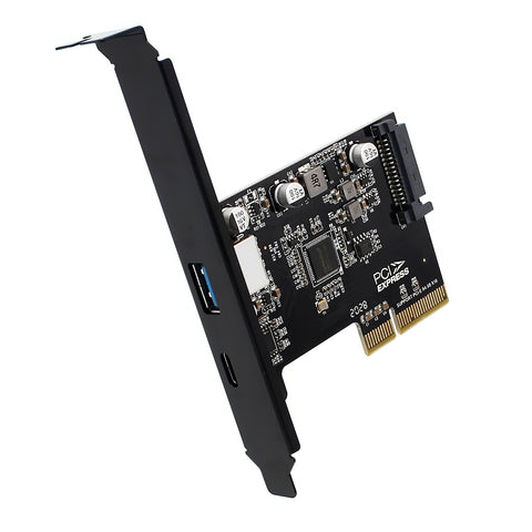 Simplecom EC312v2 PCIe x4 to 2-Port USB 3.2 Gen II 10Gbps USB-C and USB-A Expansion Card