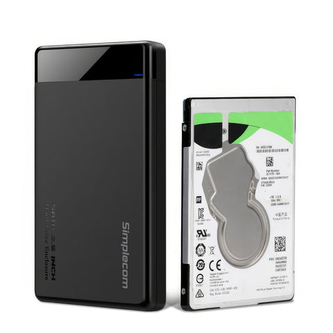 Simplecom SE109 Tool-free 2.5" SATA HDD SSD to USB-C Enclosure USB 3.2 Gen 1