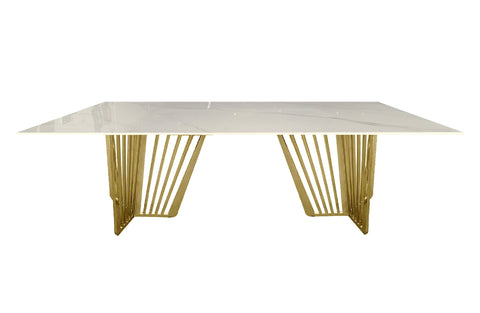 Salina Gold Dining Table -100cm x 200cm