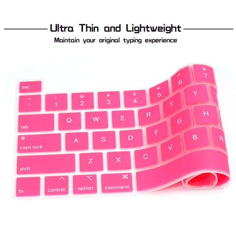 Keyboard Cover Skin For MacBook Pro 13 Pro 16 A2338 A2289 A2251 A2141 M1 M2 2020 to 2023 Hot Pink