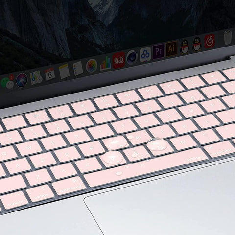 Keyboard Cover Skin For MacBook Air Pro 13 13.6 14 15.3 16 A2442 A2779 A2485 A2780 A2681 A2941 M1 M2 2021 to 2023 Pink