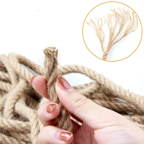 50m Sisal 10mm Rope Natural Twine Cord Thick Jute Hemp Manila  Crafting Home Decor